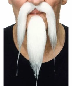 Tomfoolery Facial Hair Mo & Beard Historical Asia - White