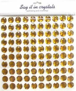 JD Party Diamantes Stickers Large - Gold