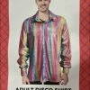 JD Party Mensc Adult 70s Disco Shirt - Rainbow