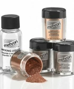 Tomfoolery Makeup Metallic Powder With Mixing Liquid - Assorted Metallic Colours