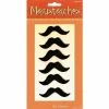 Amscan Facial Hair Mini Black Fiesta Moustaches - Pack Of 6
