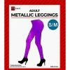JD Party Women's Metallic Leggings - Purple Ladiesc