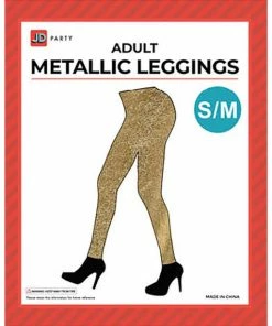 JD Party Women's Metallic Leggings - Gold