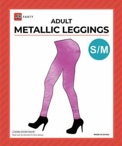 JD Party Women's Metallic Leggings - Hot Pink Ladiesc