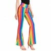 JD Party Rainbow Stripe Flare Pants - Unisex