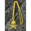 JD Party Pirates Big Necklace With Gold Skull