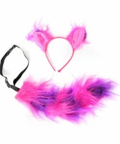 JD Party Grinning Cat Ears Headband & Tail Set Accessories