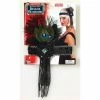 Forum Novelties Black 1920s Flapper Headband With Peacock Feather