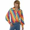 Smiffys 1970's Rainbow Shirt Mensc 2 Smiffys 1970's Rainbow Shirt Mensc