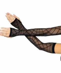 Tomfoolery Spiderweb Arm Warmer Gloves