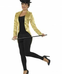 Smiffys Gold Tailcoat Jacket - Ladies