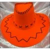 JD Party Hats & Headwear Fluro Cowboy Hat - Orange