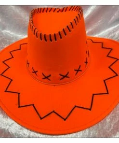 JD Party Hats & Headwear Fluro Cowboy Hat - Orange