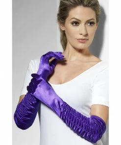 Smiffys 1920's Ladies Purple Temptress Gloves