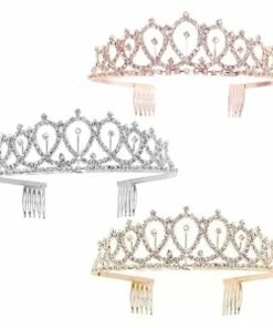 Trademart Crystal Rhinestone Tiara - 3 Asst Colours Accessories
