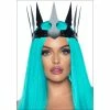 Trademart Hats & Headwear Faux Leather Spiked Black Crown