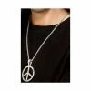 Smiffys 60's Peace Sign Silver Medallion Accessoriesc
