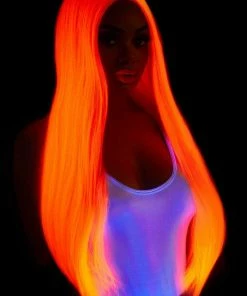 Tomfoolery 33" Long Straight Center Part Wig - Neon Pink 9 Tomfoolery 33