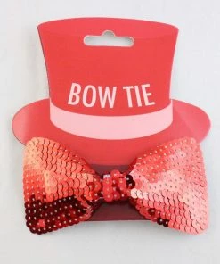 Trademart Red Sequin Bow Tie