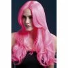 Smiffys Wigsc Neon Pink Purple Fever Khloe Wig