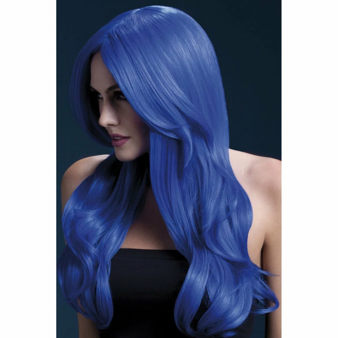 Smiffys Neon Blue Purple Fever Khloe Wig Wigsc 3 Smiffys Neon Blue Purple Fever Khloe Wig Wigsc