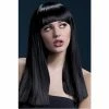 Smiffys Wigsc Black Long Blunt Cut With Fringe Fever Wig - Alexia