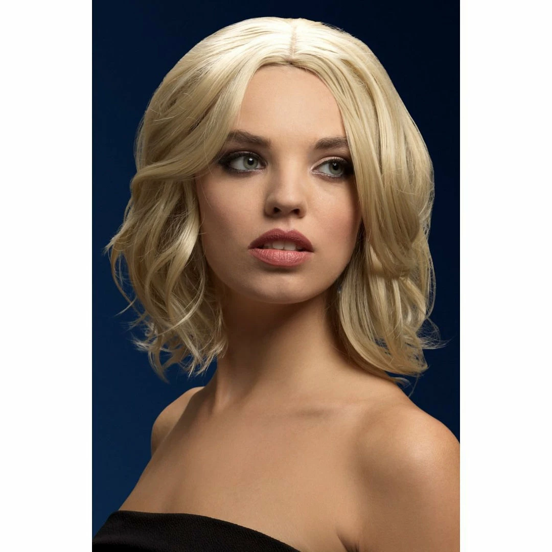 Smiffys Blonde Short Wavy Bob Fever Wig - Olivia 3 Smiffys Blonde Short Wavy Bob Fever Wig - Olivia