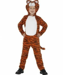 Smiffys Animals Tiger Jumpsuit Costume, Orange & Black
