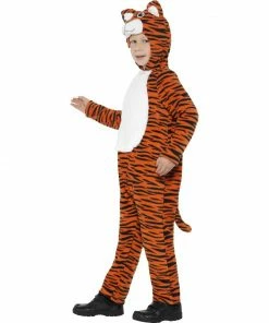 Smiffys Animals Tiger Jumpsuit Costume, Orange & Black