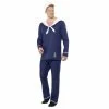 Smiffys Occupations & Uniforms Sailor Man Costume - Blue & White