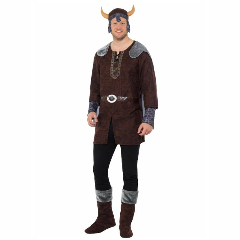 Smiffys Viking Man Costume In Brown Medieval & Historical 3 Smiffys Viking Man Costume In Brown Medieval & Historical