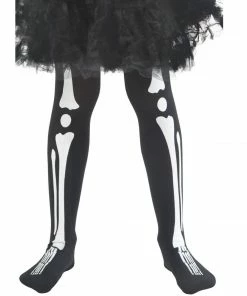 Smiffys Kids Skeleton Print Tights Hosiery