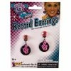 Forum Novelties 50's Record Earrings With Musical Notes