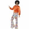 Smiffys 60s Groovy Flared Trousers - Mens Mensc