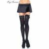 Tomfoolery Black Thigh Highs With Black Bow Queen Plus Size Accessoriesc