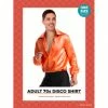 JD Party 1970's Adult 70s Disco Shirt - Orange