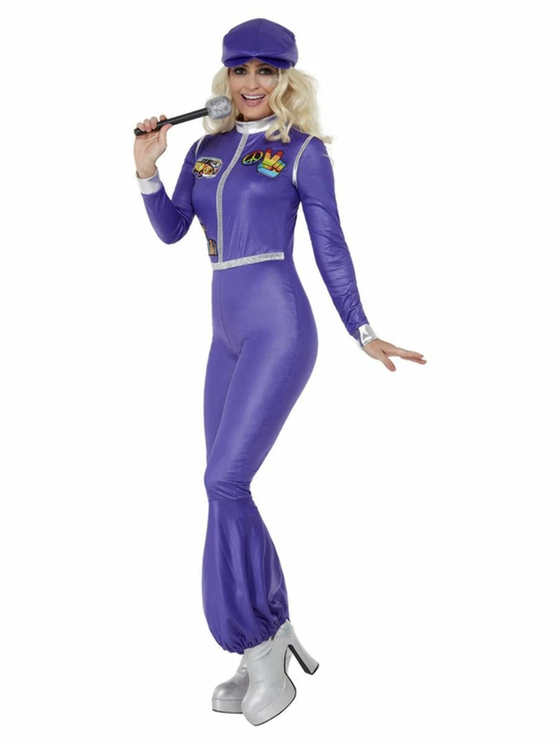 Smiffys 70s Dancing Queen Purple Jumpsuit Costume 4 Smiffys 70s Dancing Queen Purple Jumpsuit Costume