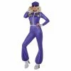 Smiffys 70s Dancing Queen Purple Jumpsuit Costume