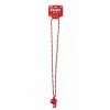 Forum Novelties Accessoriesc Metallic Red Bead Necklace With Whistle