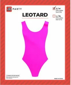 JD Party Ladiesc 80s Leotard Pink