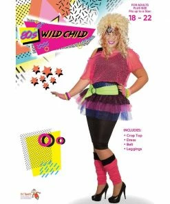 Tomfoolery Ladiesc 80s Wild Child Costume Plus Size - Dr Toms