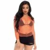 Tomfoolery Orange Net Long Sleeve Shirt Ladiesc