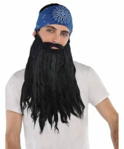 Amscan Black Plush Pirate Beard & Moustache Facial Hair