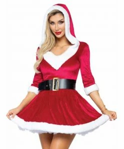 Tomfoolery Ladiesc Mrs Claus Ladies Red Christmas Costume - Leg Avenue