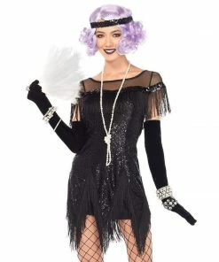 Tomfoolery Ladiesc Foxtrot Flirt Flapper Leg Avenue Costume