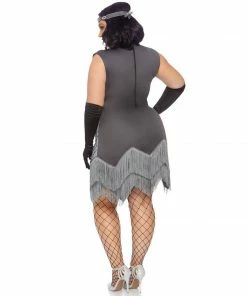 Tomfoolery Roaring Roxy Flapper Plus Ladies Costume By Leg Avenue Ladiesc
