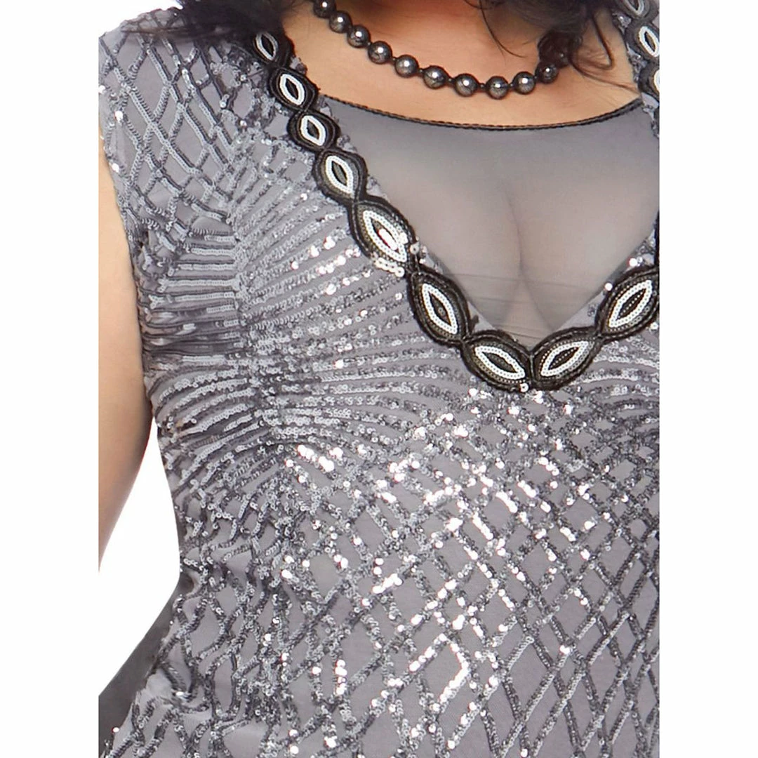 Tomfoolery Roaring Roxy Flapper Plus Ladies Costume By Leg Avenue Ladiesc 6 Tomfoolery Roaring Roxy Flapper Plus Ladies Costume By Leg Avenue Ladiesc