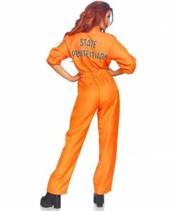 Tomfoolery Ladies Leg Avenue Prison Jumpsuit Costume Ladiesc