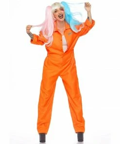 Tomfoolery Ladies Leg Avenue Prison Jumpsuit Costume Ladiesc