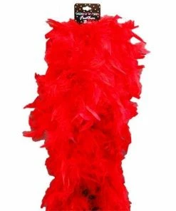 Swedia's 1920's Plush Feather Boa - Red